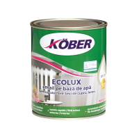 Email Kober Ecolux, Alb, Lucios, 0.6L pe baza de apa, pentru lemn / metal, interior / exterior
