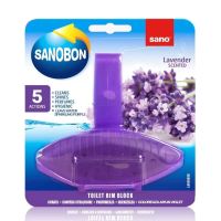 Odorizant WC Sano Bon, Blue Lavender, 5 in 1, 55g parfum placut, de lavanda