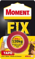 Banda Dublu Adeziva, Moment Fix, 120Kg, 1.5m x 19mm pentru fixari rapide si rezistente