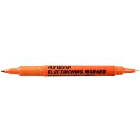 Marker Artline, Electricieni, Orange (Ekpr-Elft-Og) corp plastic, 2 capete, varfuri rotunde 0.4/1.0mm