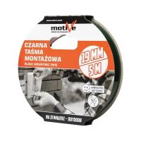Banda Dublu Adeziva, Motive, Neagra, 19mmx5m (20176)
