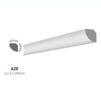 Bagheta Polistiren Decorativa, A20, 2M modern, alba