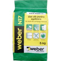 Glet Weber N17, 20Kg De egalizare, alb, pe baza de ipsos