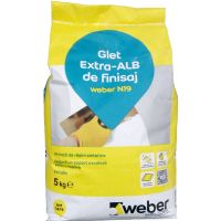 Glet Weber N19, 20Kg De finisaj, pe baza de ipsos, extra-alb