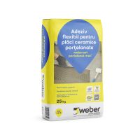 Adeziv Weber Set Portelanat Max, 25 kg flexibil pentru placi ceramice portelanate, interior / exterior