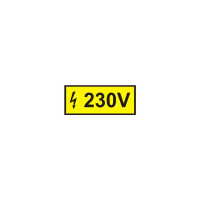 Autocolant 1.5x5-230V (9118)