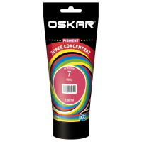 Pigment Oskar 180ml Rosu 7 (432440) super concentrat, pentru vopsea lavabila