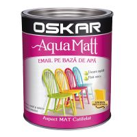 OSKAR Aqua Matt, Email pe baza de apa pentru decorarea suprafetelor din metal, lemn sau zidarie, galben pret-a-porter, 0.6 l
