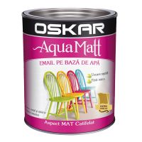 OSKAR Aqua Matt, Email pe baza de apa pentru decorarea suprafetelor din metal, lemn sau zidarie, ocru unicat, 0.6 l