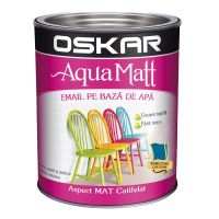 OSKAR Aqua Matt, Email pe baza de apa pentru decorarea suprafetelor din metal, lemn sau zidarie, turcoaz couture, 0.6 l