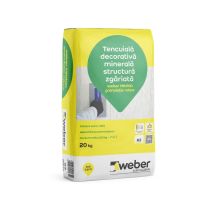 Tencuiala Decorativa Weber Min 100 K, 3mm, 20 Kg (Scoarta Copac) interior / exterior